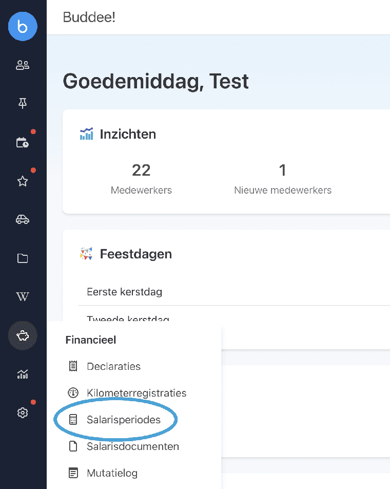 Overzicht van variabele looncomponenten toevoegen binnen een salarisperiode in Buddee